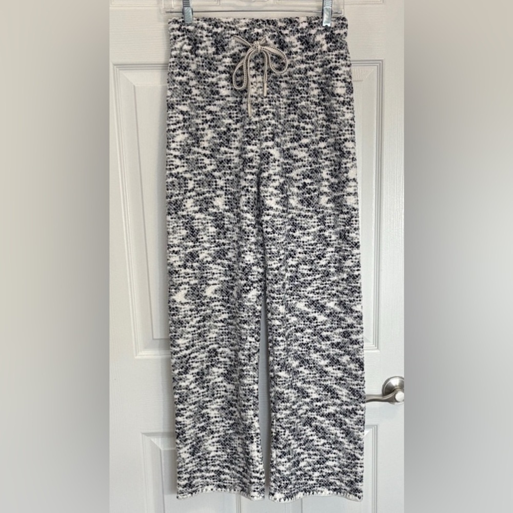 egg Grey Melange Fleece Lined Knit Pants Size S